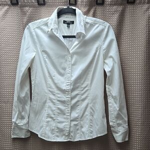 Mexx Metropolotan White Cotton Dress Shirt Tailored Fit Long Sleeve